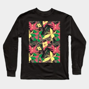 Colorful Flowers Print Long Sleeve T-Shirt